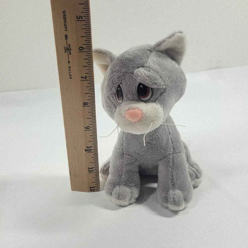 Vintage Pound Purries Gray Plush Kitty Cat Sitting‎ Up KItten Stuffed Animal